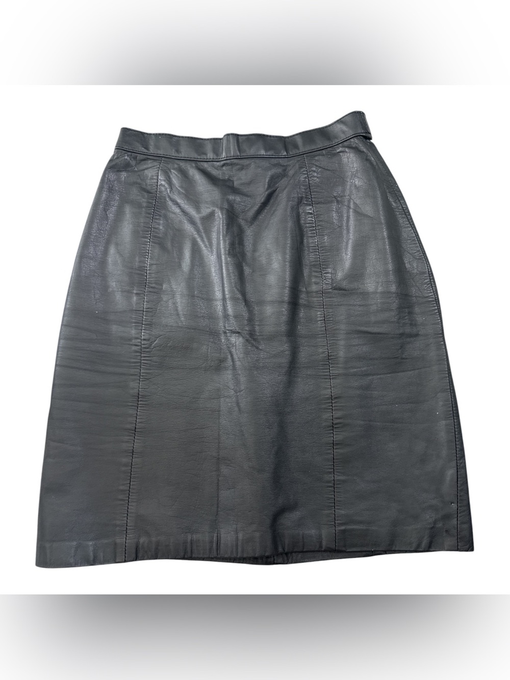 I.O.U Black Leather Mini Skirt Size 5/6